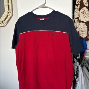 Tommy Hilfiger Men's Navy and Red Short Sleeve Tee